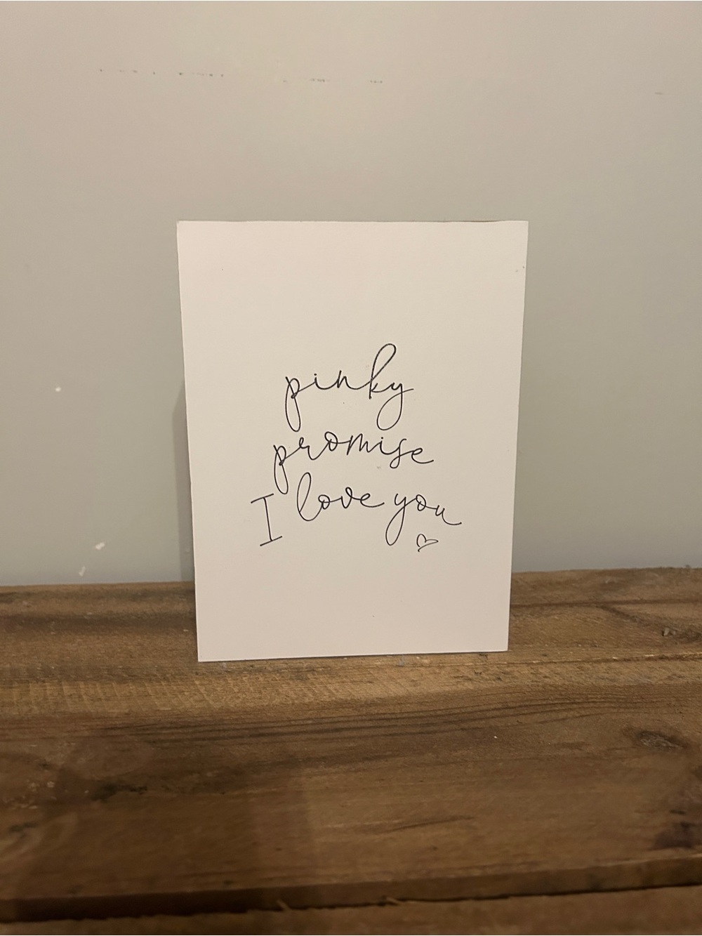 Pinky Promise 'I Love You' Decorative farmhouse decor